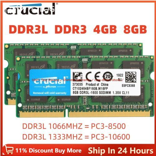 Crucial ddr3 ddr3l 4gb 8gb - 4gb,