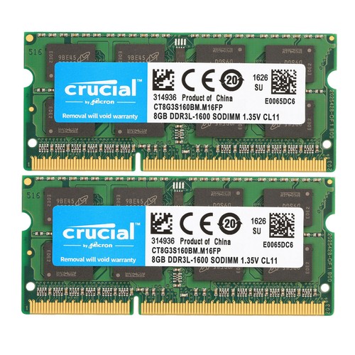 Crucial ddr3l 1600mhz 16gb - 1600mhz, x