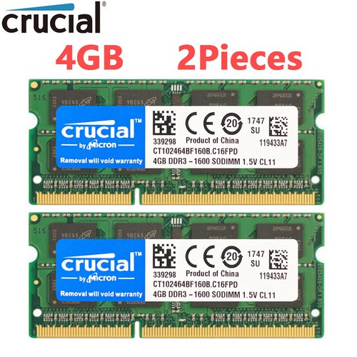 Crucial ddr3 8gb - 8gb, 4gb